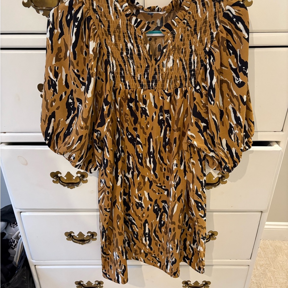 Stylish Women's Dress in Brown and Black